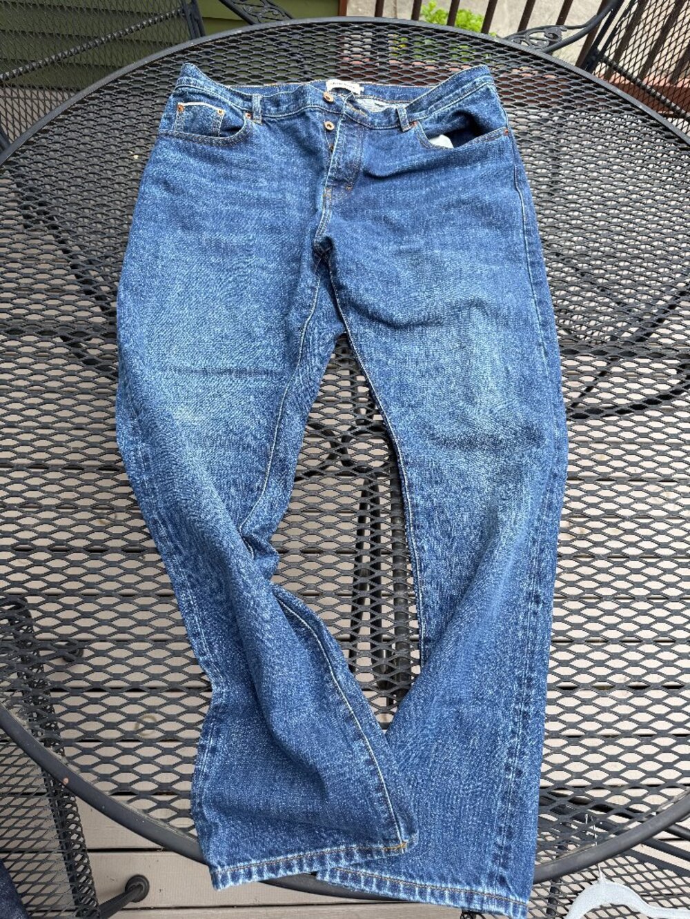 Taylor Stitch Democratic Jean in Mid Wash Organic Selvedge